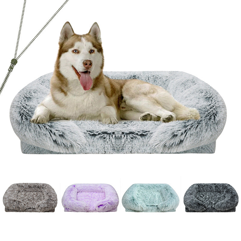 Maison pour Animaux Carrée Amovible et Lavable – Lit pour Animaux