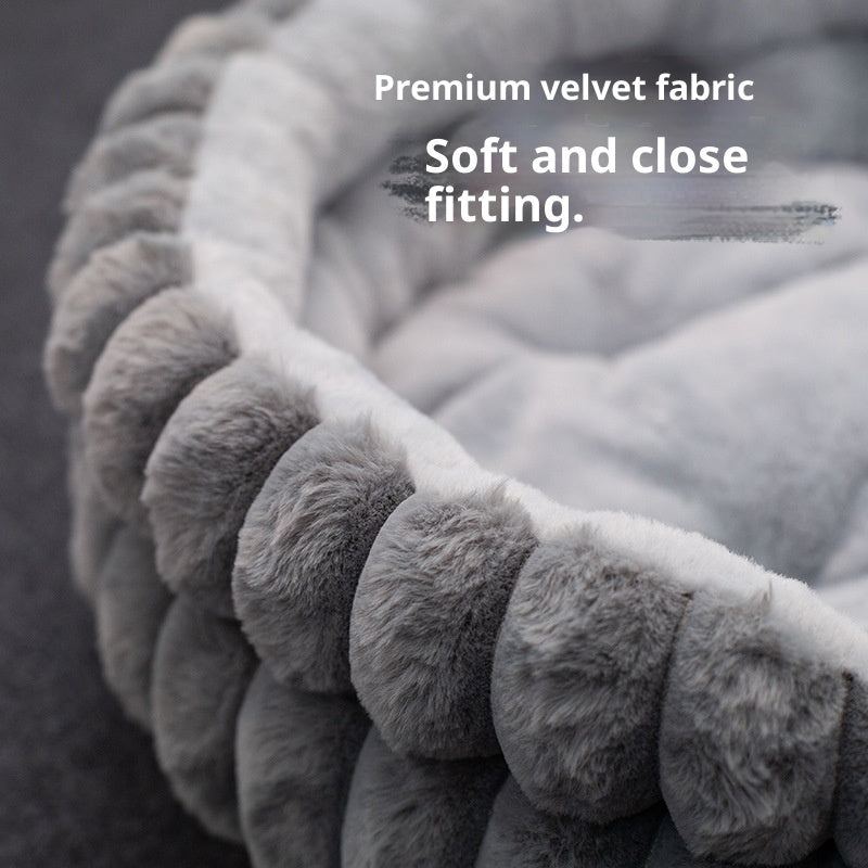 Nid pour Chat et Animal en Peluche – Lit Rond pour Animaux