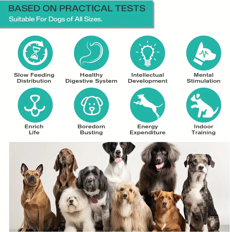 Distributeur de Friandises pour Chiens Réglable - Jouet IQ Interactif & Mangeoire Lente