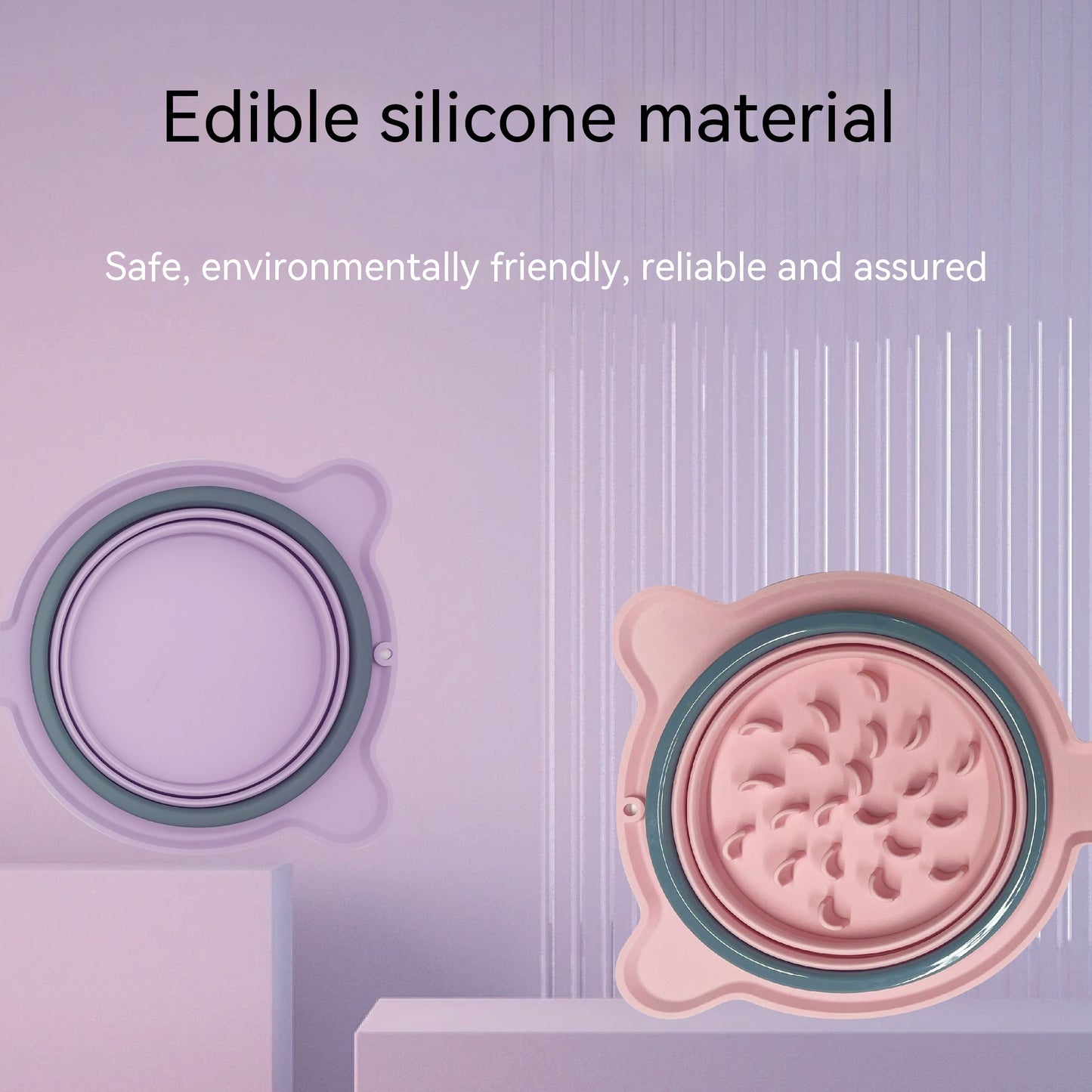 Bol Double Silicone Portable pour Chiens - Pliable & Antidérapant