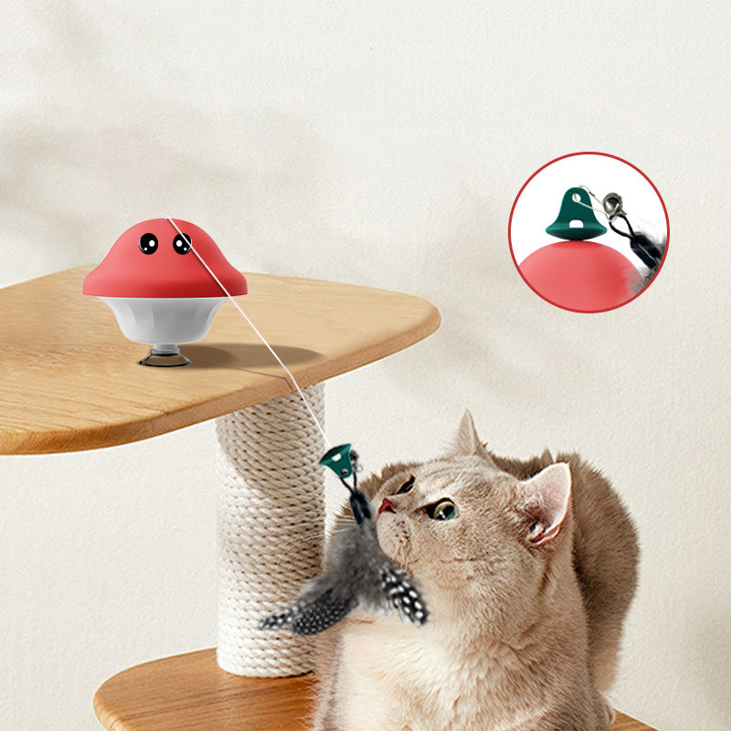 Bâton de Jeu pour Chat avec Ventouse – Jouet Rétractable pour Chatons