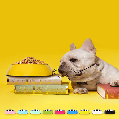 Grand Bol en Acier Inoxydable pour Chiens & Chats